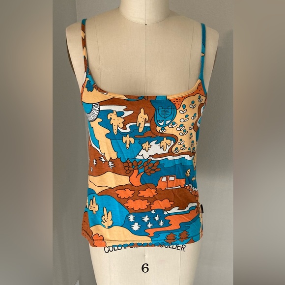 Retro, rare Marc Jacobs jersey tank with allover hippy vibes print. Size Small. - Picture 1 of 5